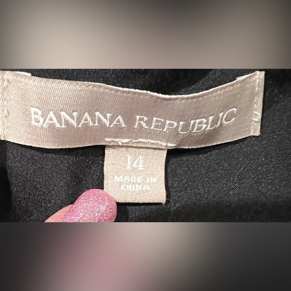 Banana Republic Black Blue White Tweed Fit Flare Dress Size 14 - Picture 6 of 8